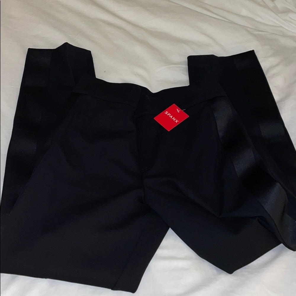Spanx Ankle Tuxedo Slim Straight Black pants